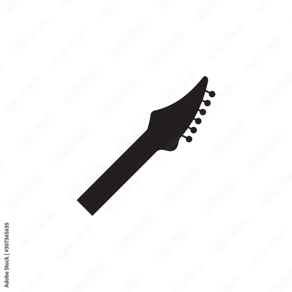 Guitar neck icon design template vector isolated Guitar neck icon design template vector isolated