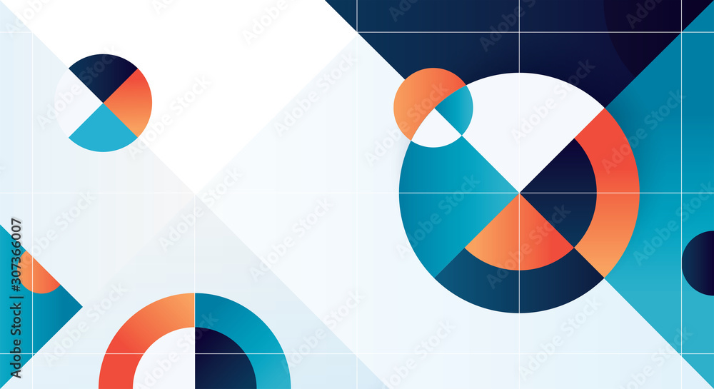 Creative geometric abstract wallpaper. Trendy gradient shapes composition. Eps10 vector. - Vector Creative geometric abstract wallpaper. Trendy gradient shapes composition. Eps10 vector. - Vector
