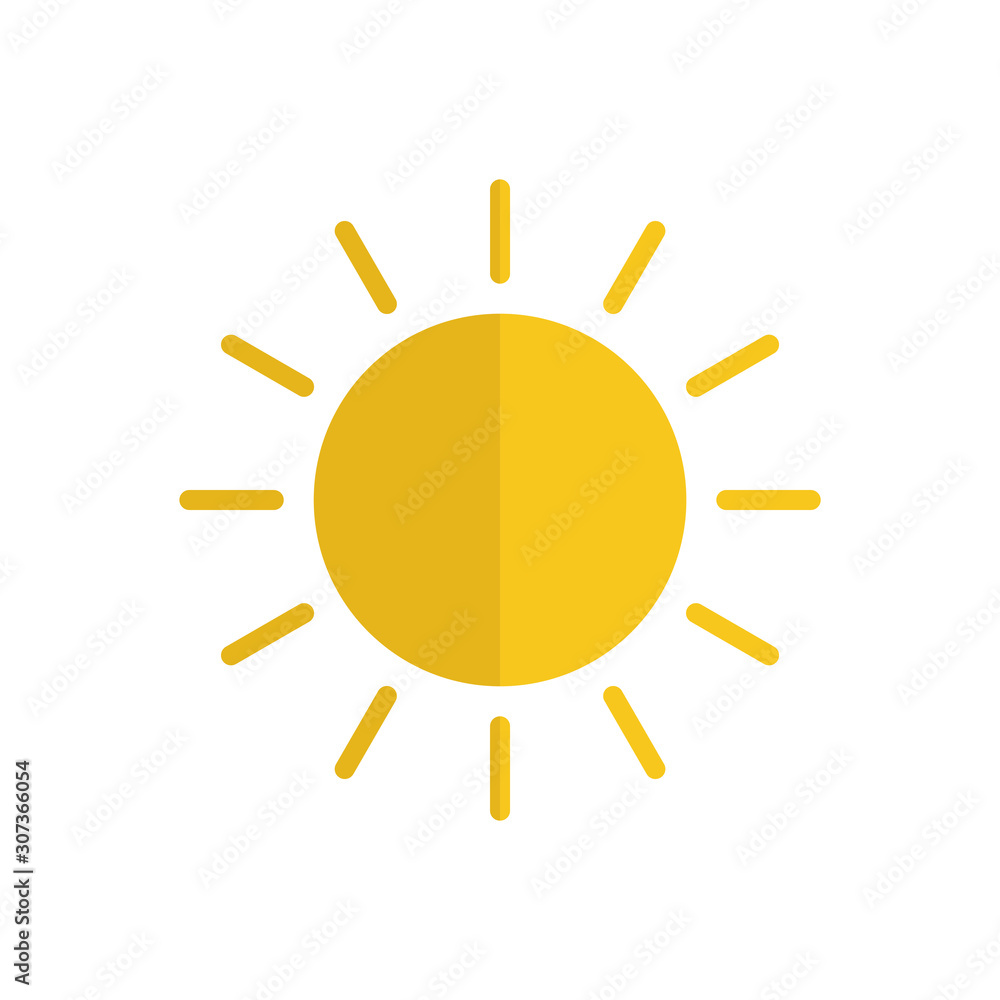 sun icon vector design template