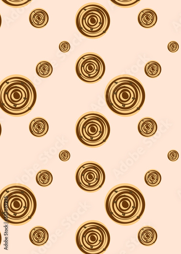 Bun snail. Cinnamon bun pattern