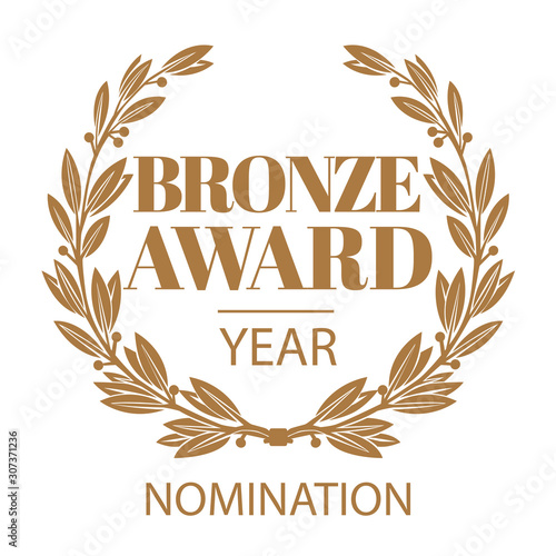 Detailed Bronze Award Laurel Wreath Icon