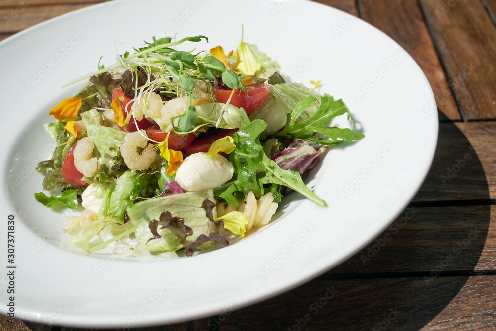Salad on a restaurant table Salad on a restaurant table