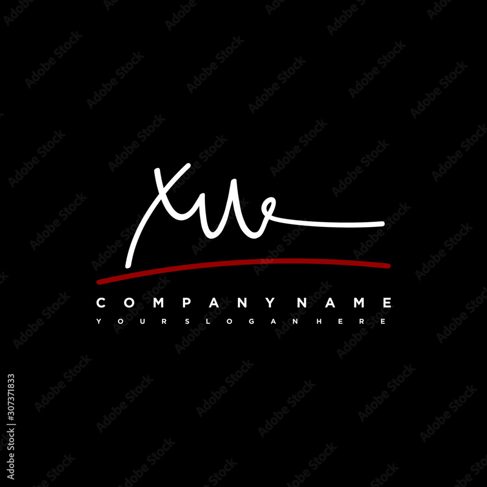 XU initials signature logo. Handwritten vector logo template connected to a circle. Hand drawn Calligraphy lettering Vector illustration. XU initials signature logo. Handwritten vector logo template connected to a circle. Hand drawn Calligraphy lettering Vector illustration.
