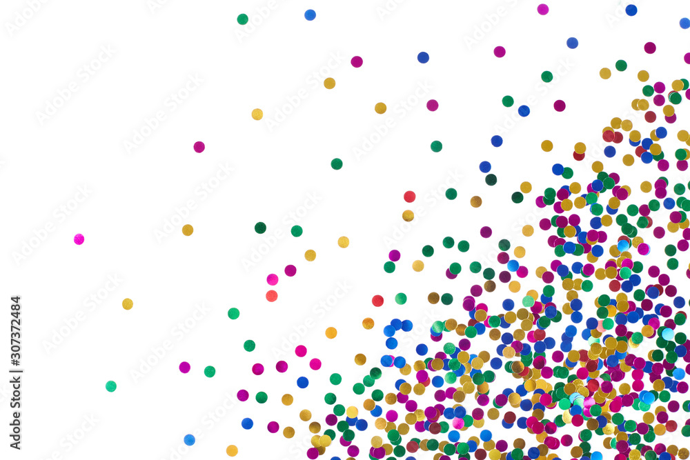 A pile of confetti isolated on white background. A pile of confetti isolated on white background.