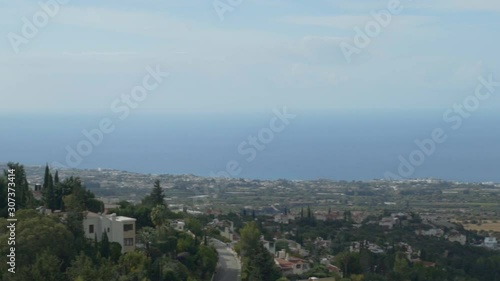 Panoramic view of the city and sea.