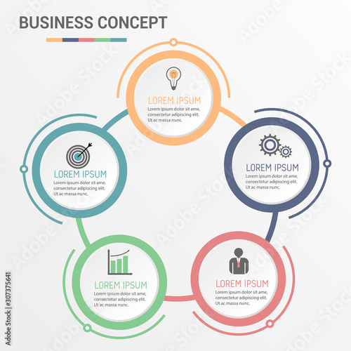 Business infographic template.