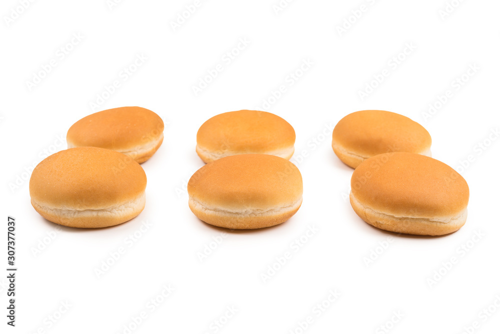 Burger bread isolated on white background. Burger bread isolated on white background.