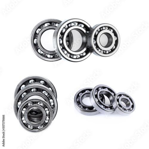 Group of bearings isolated on white background