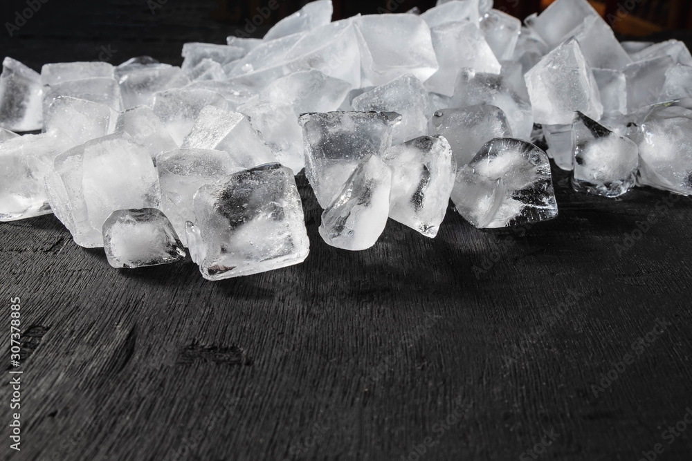 Ice cubes on a black background Ice cubes on a black background