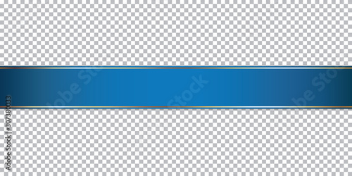 blue ribbon banner on transparent background