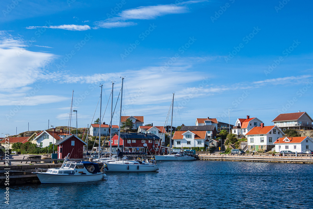 Hafen in Mollösund in Schweden