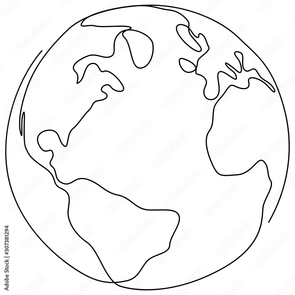 One line style world. Simple modern minimaistic style vector. One line style world. Simple modern minimaistic style vector.