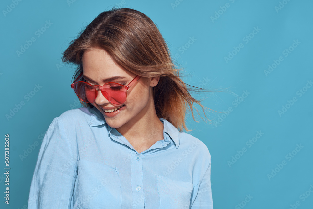 portrait of a girl in glasses portrait of a girl in glasses