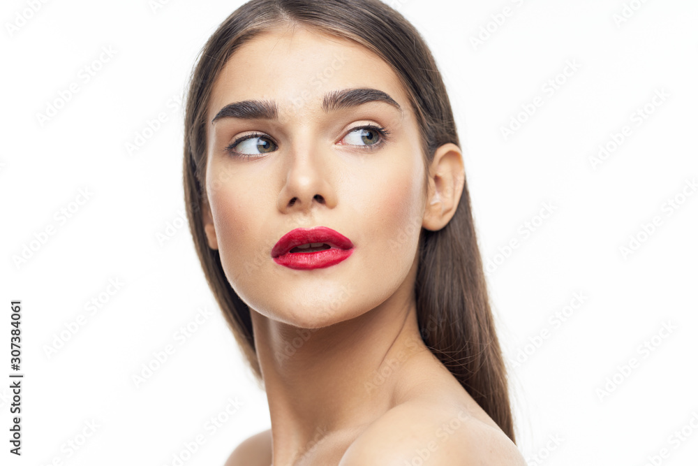 beautiful woman bare shoulders clean skin beautiful woman bare shoulders clean skin