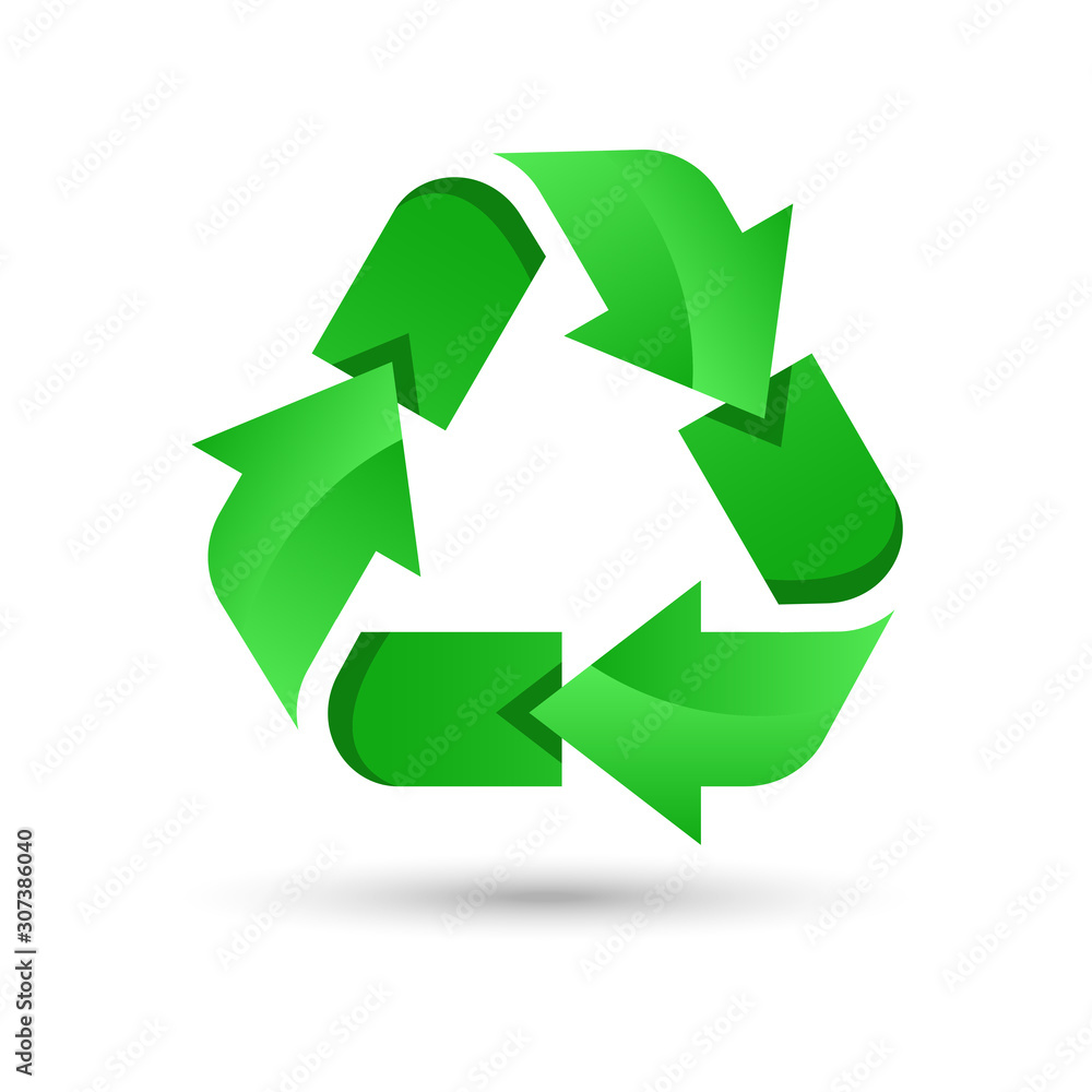 Green recycling logo, Green recycling logo,