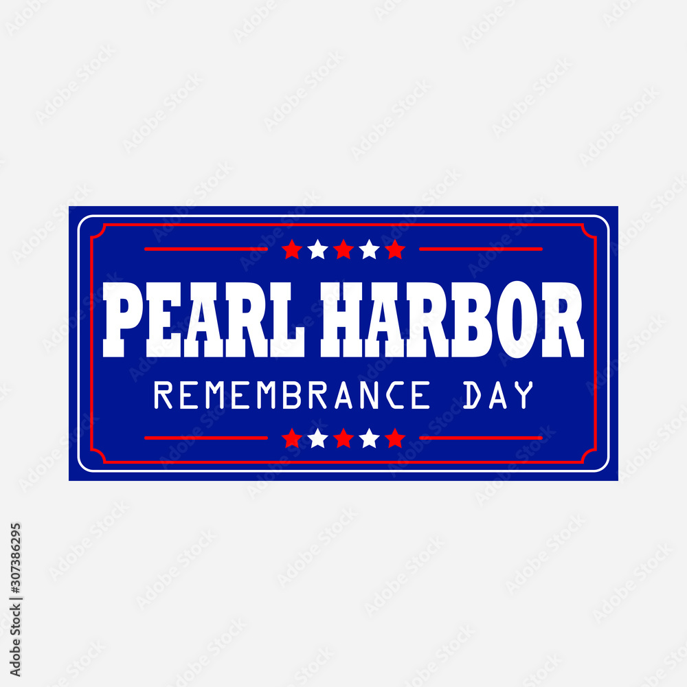 Pearl harbor remembrance day poster. Honoring all who served, December 7 1941 USA.