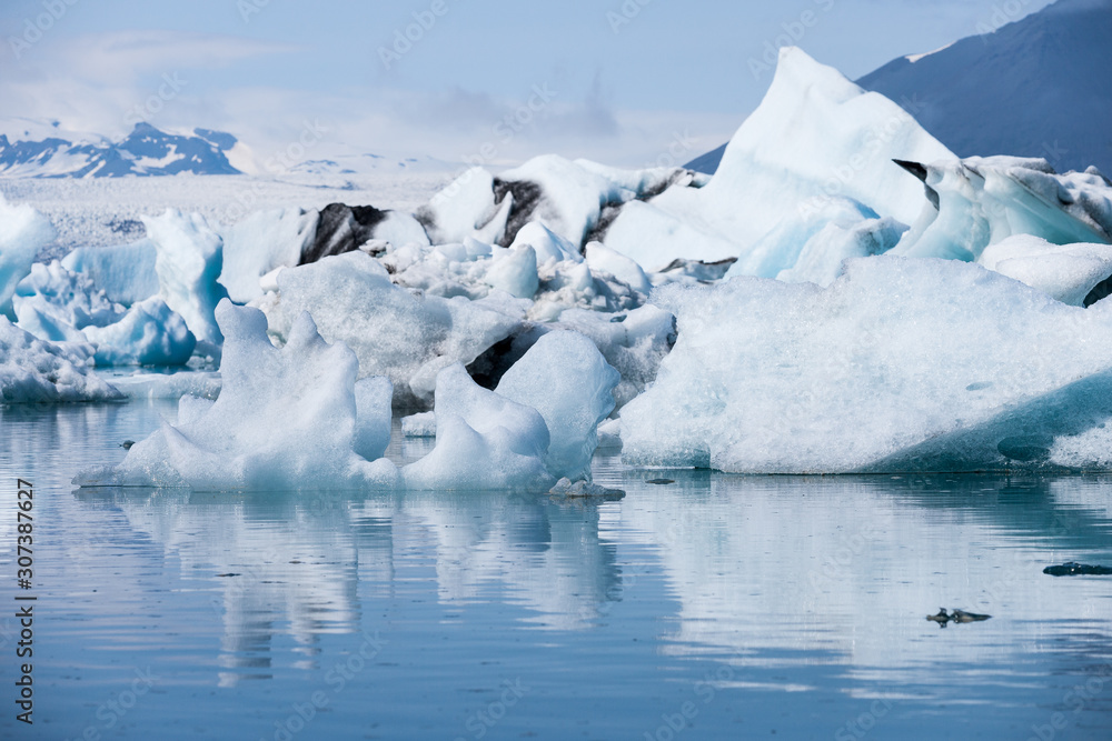 Sunshine over Jokulsarlon glacier lake in Iceland Sunshine over Jokulsarlon glacier lake in Iceland