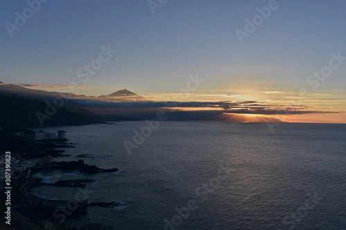 sunset on the island of Tenerife overlooking the Teide © PriscilaGher