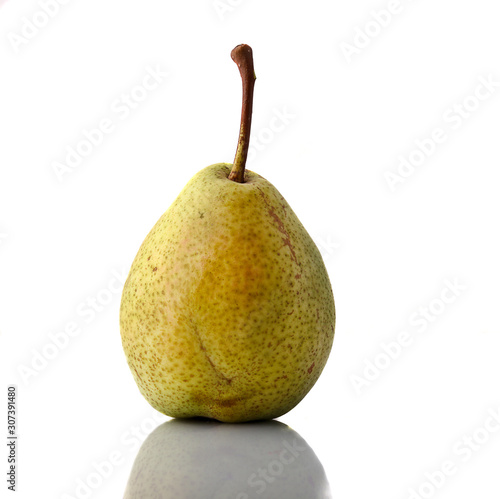 ripe pear on a white isolated background