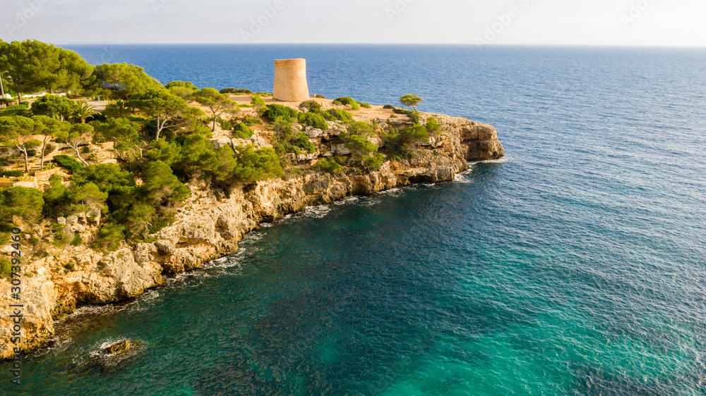 Cala PI Bay in the East of Majorca Spain