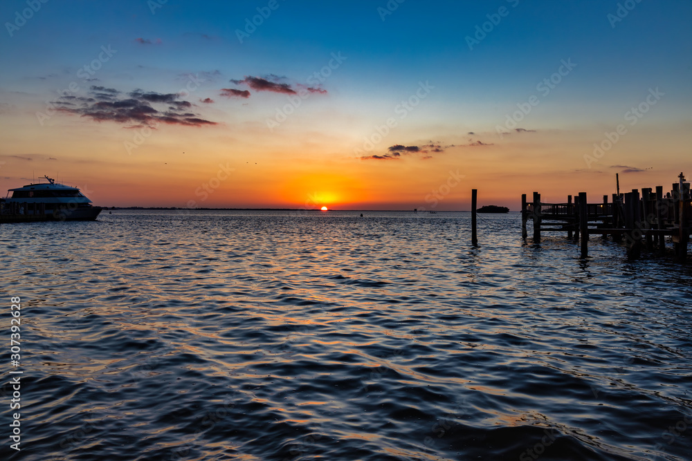 Sunset Over the Gulf of Mexico in Fort Myers Florida