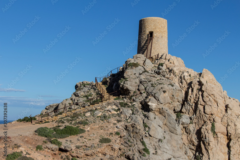 view of a Tower from  Mojacar, Pirulico tower