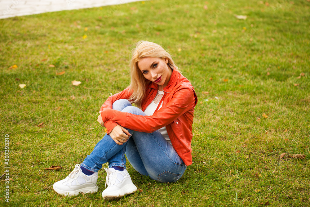 Fototapeta premium Portrait of happy smiling beautiful young woman
