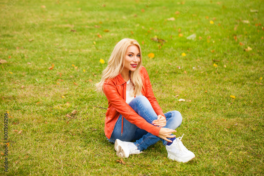Fototapeta premium Portrait of happy smiling beautiful young woman