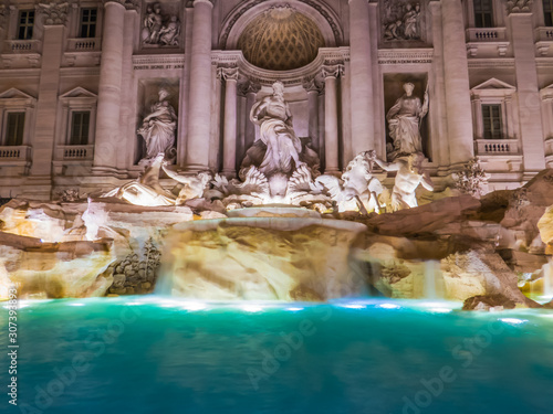 Trevi Fountain by night. Rome, Italy