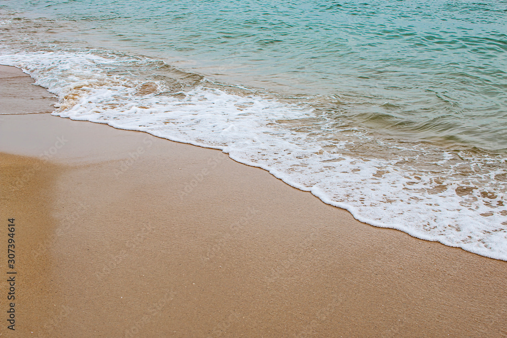 Soft waves of clear sea water on beautiful beaches. Soft waves of clear sea water on beautiful beaches.