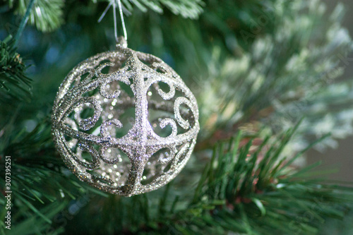 Christmas tree decoration glitter ornament