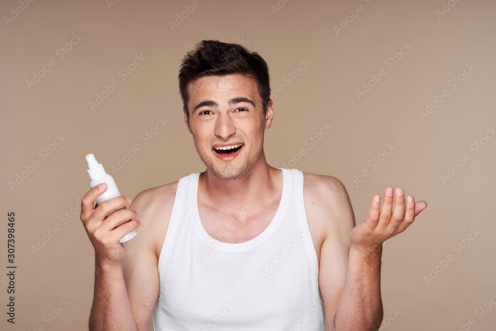 young man pointing up young man pointing up