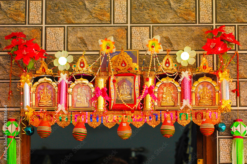 Indian wedding ceremony : lord Ganesha sculpture Stock Photo | Adobe Stock
