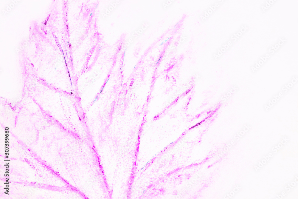 Abstract hand drawn chalk drawing. Botanical illustration with a lilac leaf on white. Texture of pencil plant patterns and lines. Stylish background for design Abstract hand drawn chalk drawing. Botanical illustration with a lilac leaf on white. Texture of pencil plant patterns and lines. Stylish background for design