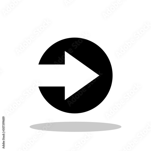 Free Download Arrow in circle icon in trendy flat style. Enter / Login symbol for your web site design, logo, app, UI Vector EPS 10. - Vector - GFXLoad