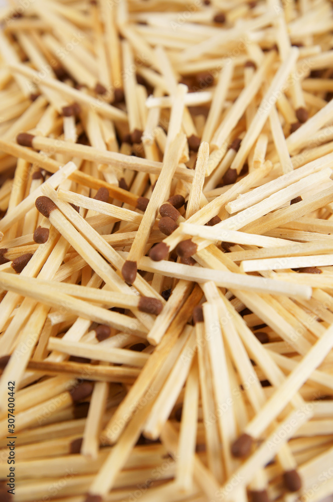 A lot of matchsticks close up A lot of matchsticks close up