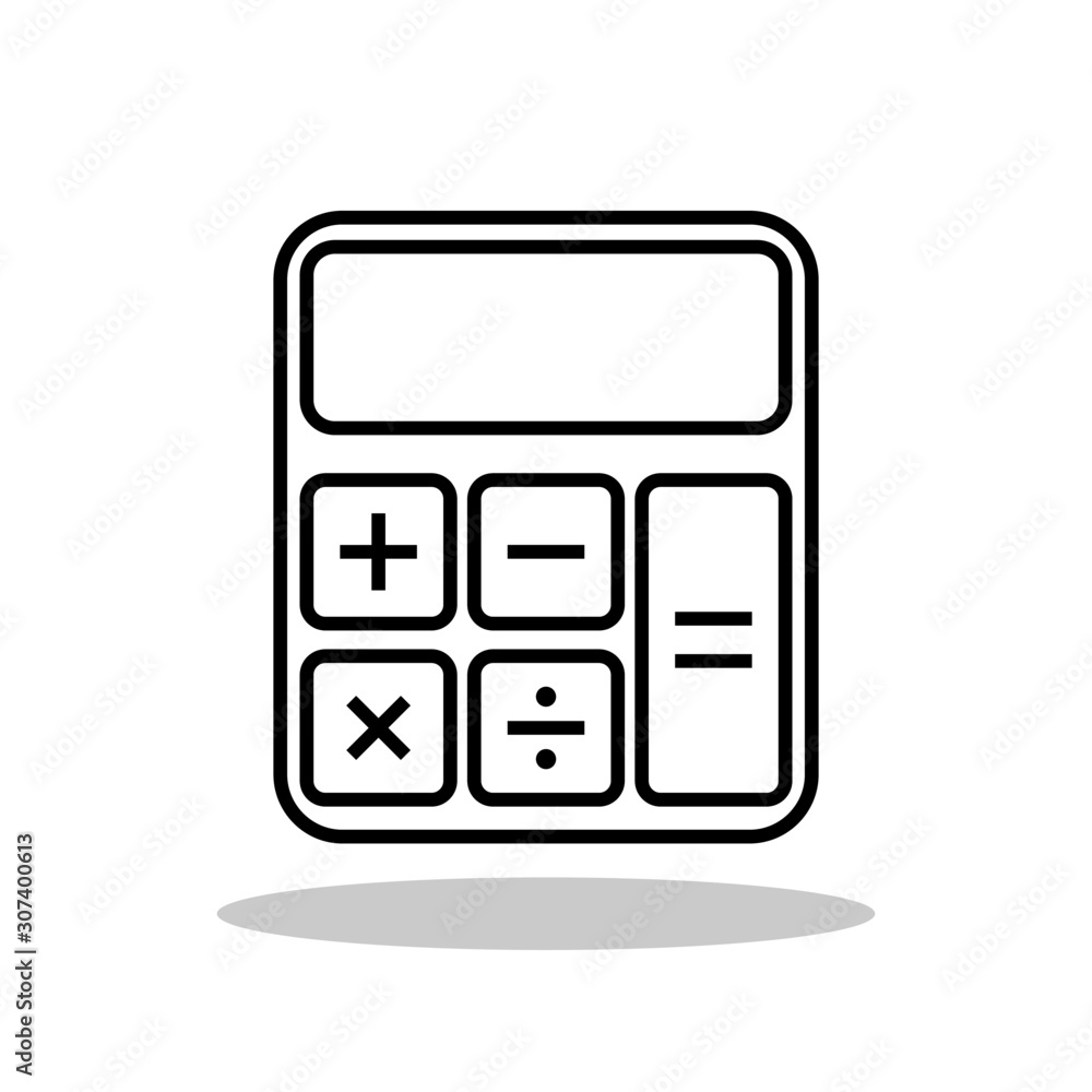 Outline calculator icon in trendy flat style. Mathematic / Operations / Calculations symbol for your web site design, logo, app, UI Vector EPS 10. Outline calculator icon in trendy flat style. Mathematic / Operations / Calculations symbol for your web site design, logo, app, UI Vector EPS 10.