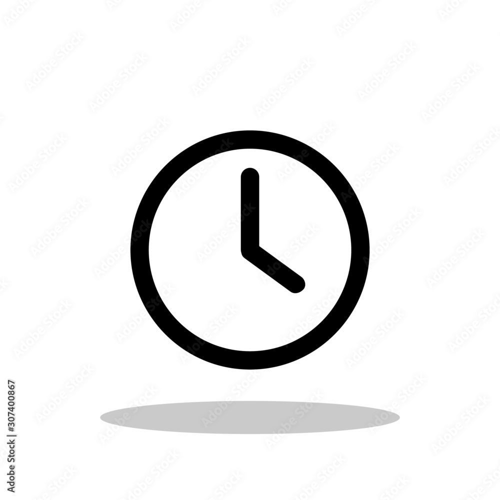 Clock icon in flat style. Time / Watch symbol for your web site design, logo, app, UI Vector EPS 10. Clock icon in flat style. Time / Watch symbol for your web site design, logo, app, UI Vector EPS 10.