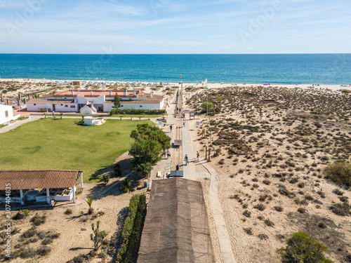 Famous Barril Beach next to Tavira, Algarve, Portugal