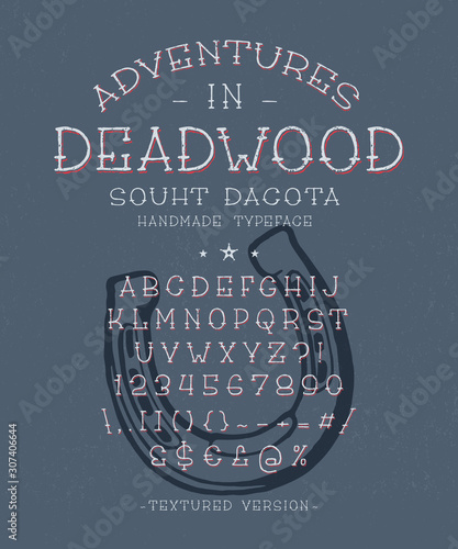  Display hand crafted vintage Font Adventures in Deadwood