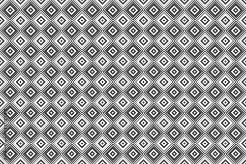 Seamless design texture. Black and white squares background template.