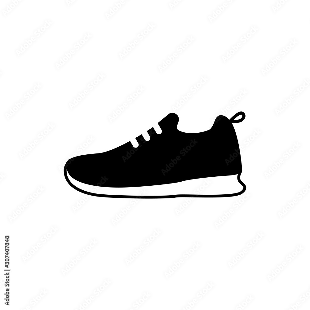 Casual Sporty Shoe Icon Vector Template Flat Design