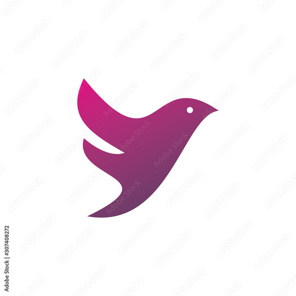 modern color bird logo design modern color bird logo design