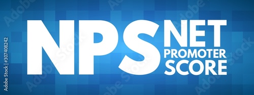 NPS - Net Promoter Score acronym, business concept background