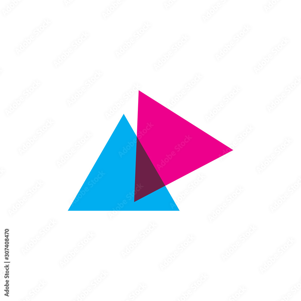 modern color triangle loog design
