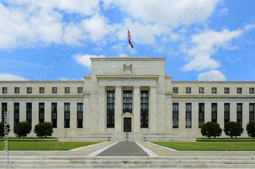 Federal Reserve Building is the headquarter of the Federal Reserve System and 12 Federal Reserve Banks, Washington, District of Columbia DC, USA.