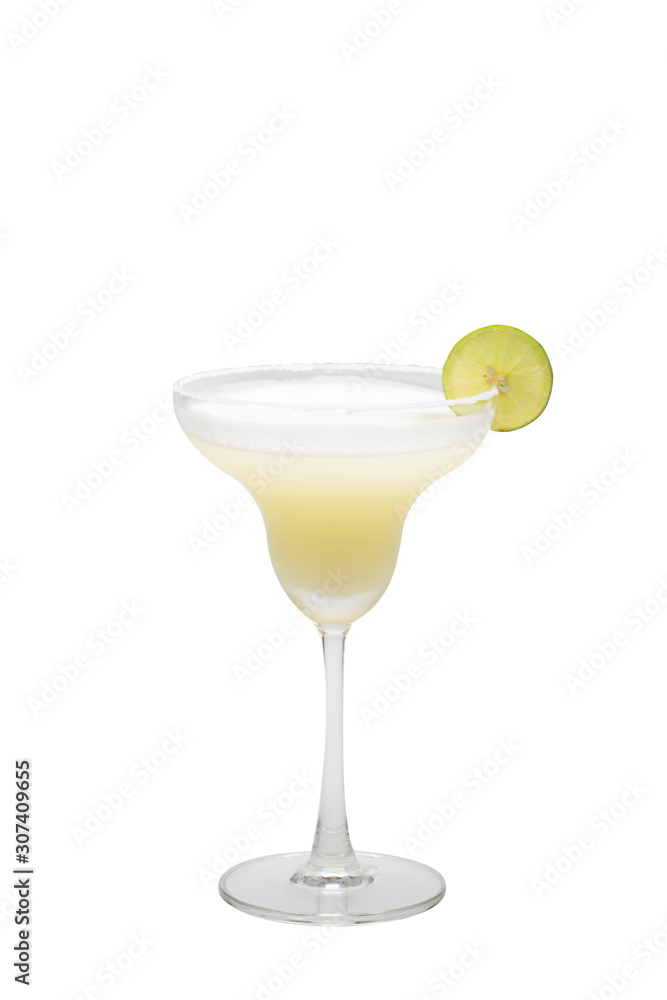 Glass of Margarita cocktail white backdrop with clipping path. Glass of Margarita cocktail white backdrop with clipping path.
