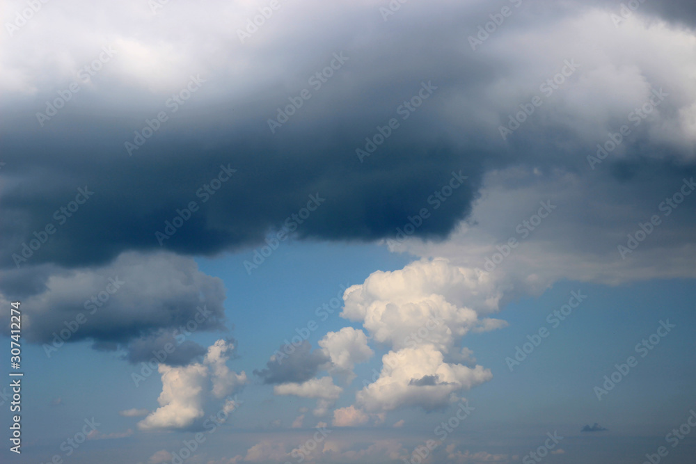 Blue sky with clouds before thunderstorm Blue sky with clouds before thunderstorm