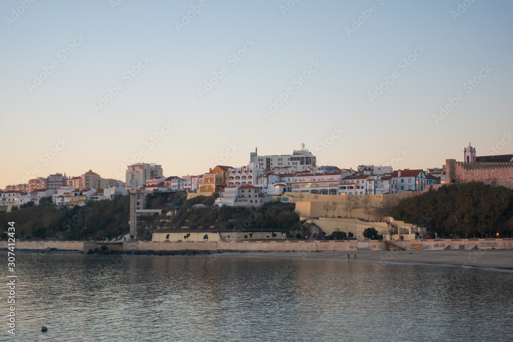 Sines beach at sunset in Portugal