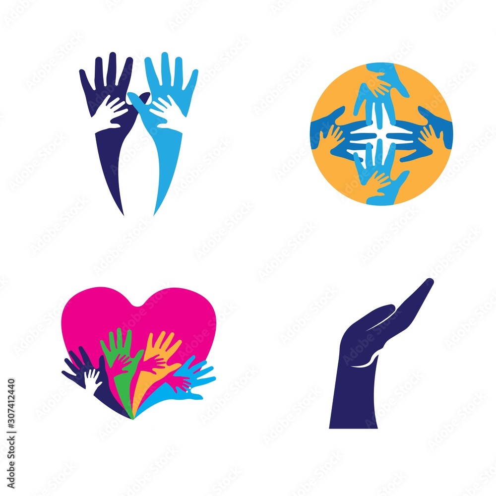 Fototapeta premium Hand Care Logo Template vector icon